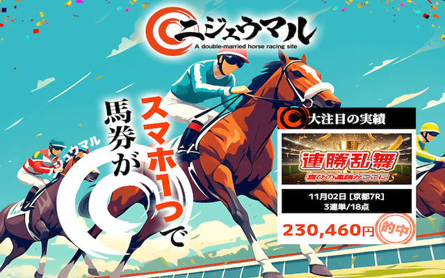 ニジュウマルという競馬予想サイトのアイキャッチ画像