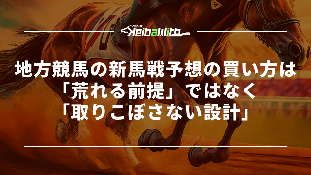 地方競馬の新馬戦予想の買い方は「荒れる前提」ではなく「取りこぼさない設計」