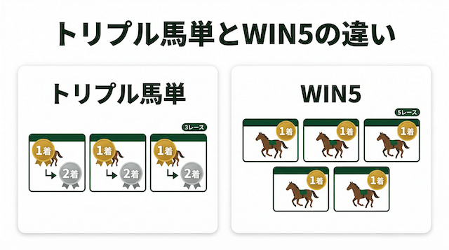 WIN5との違い|中央競馬の高配当馬券と比較