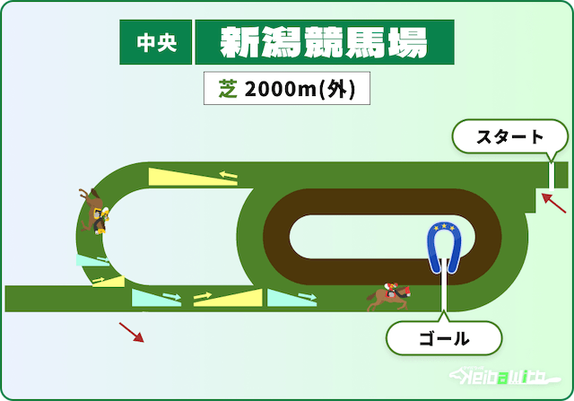 新潟競馬場 芝2,000m 画像