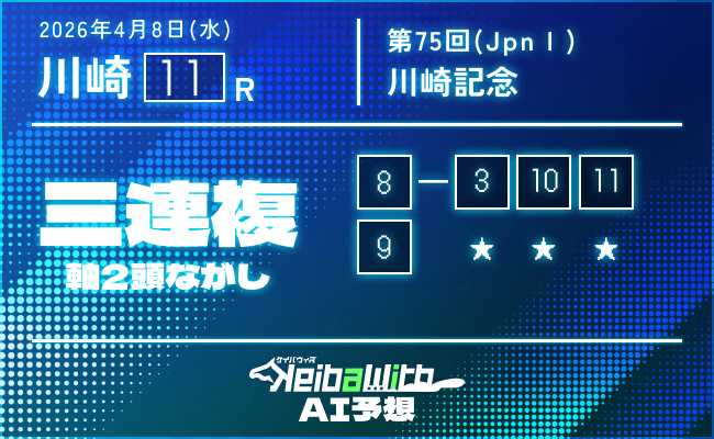 川崎記念2026:勝負馬券3連複1