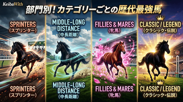部門別!カテゴリーごとの歴代最強馬